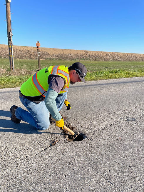 recovering Survey Monuments in the road