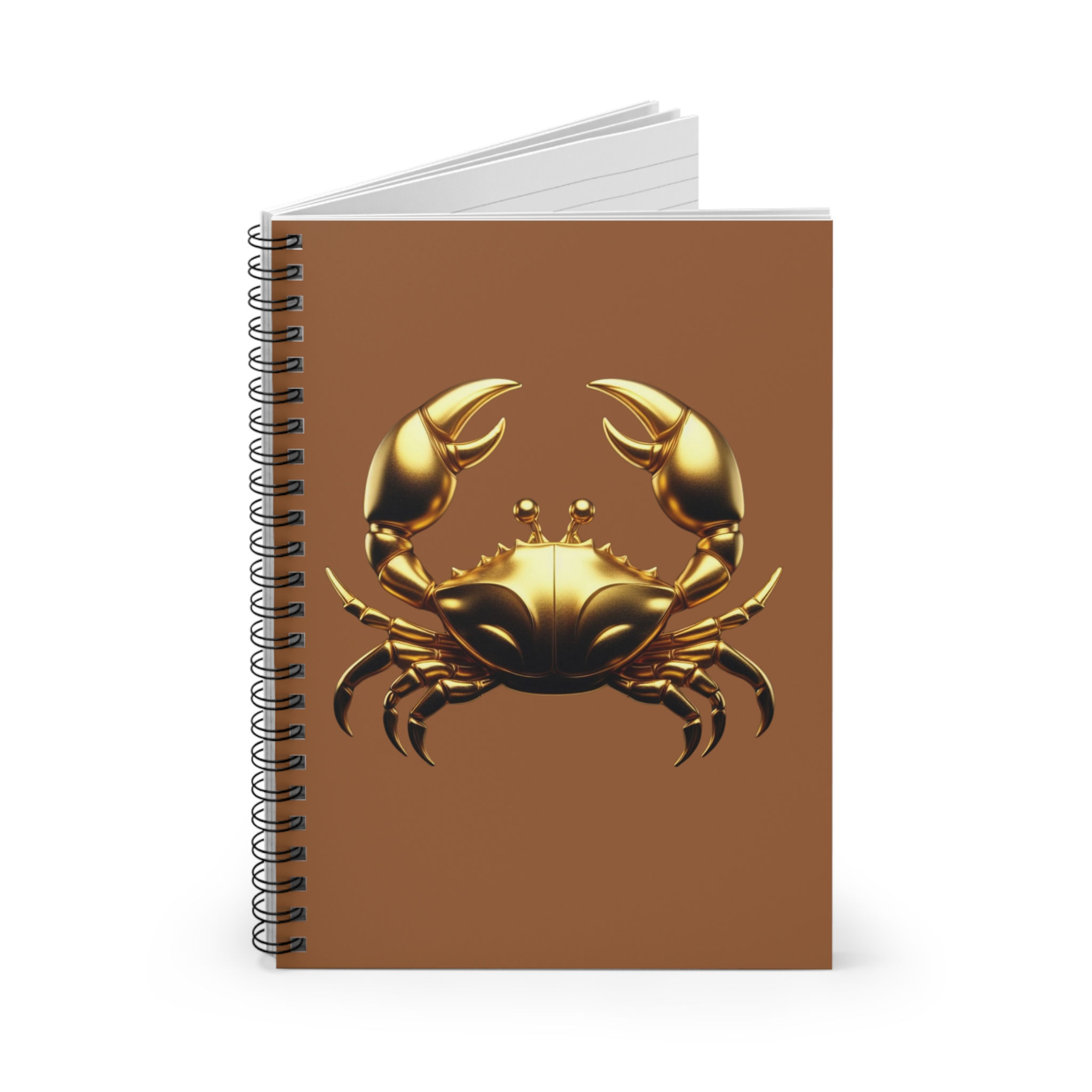 Cancer (Symbol) Spiral Notebook - Squirrel Brown