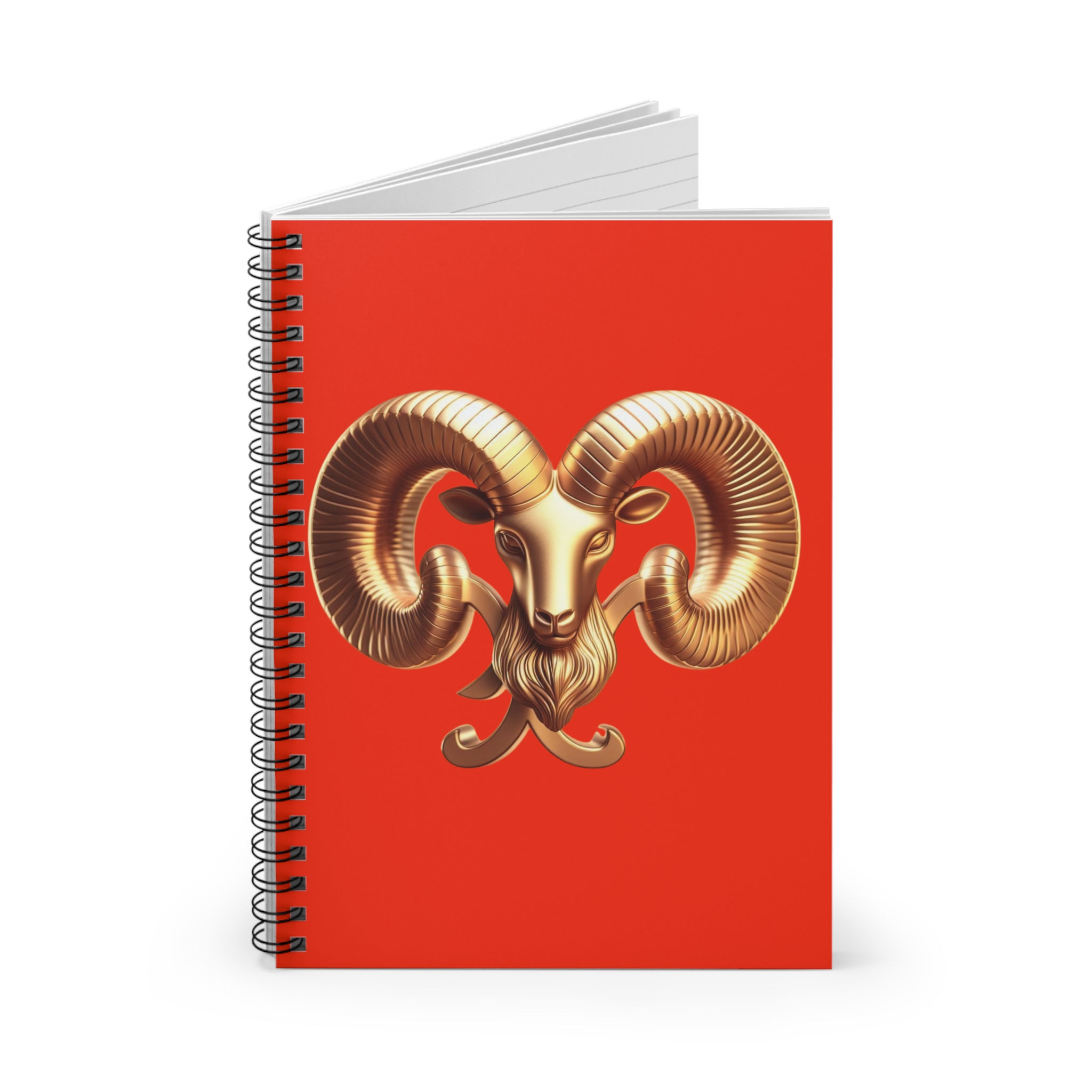 Aries (Symbol) Spiral Notebook - Ruby