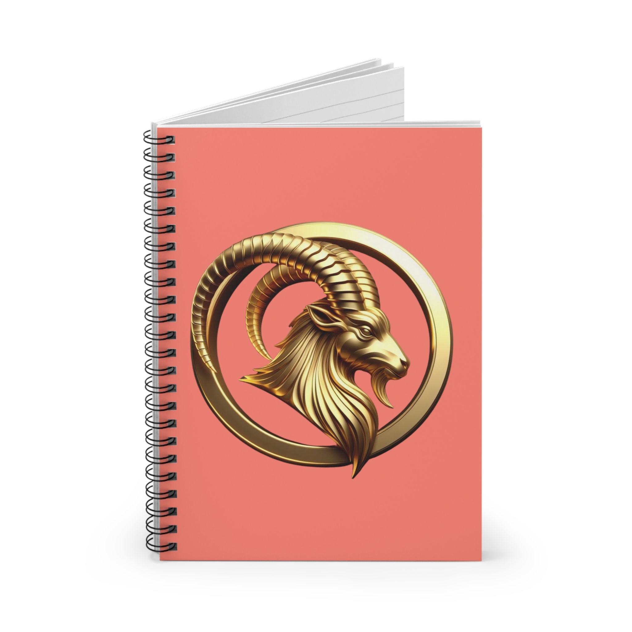 Capricorn (Symbol) Spiral Notebook - Blush