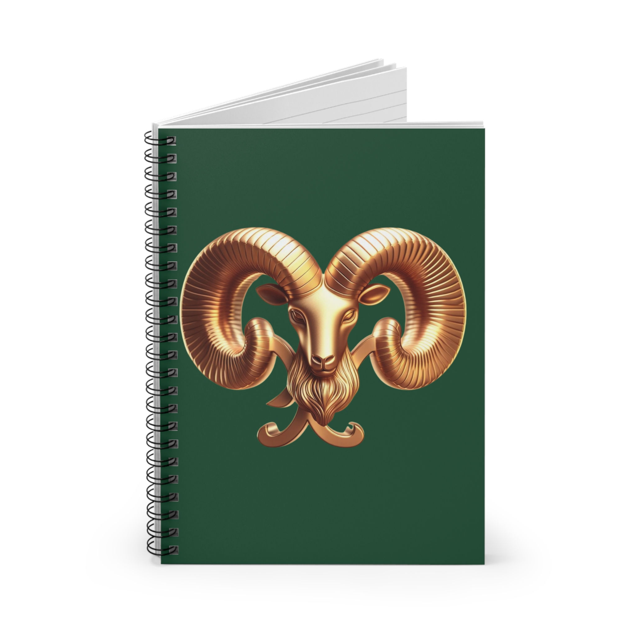 Aries (Symbol) Spiral Notebook - Hunter Green