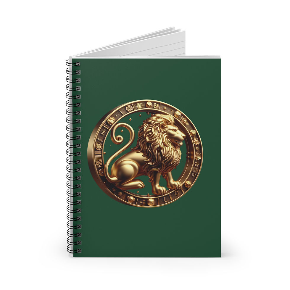 Leo (Symbol) Spiral Notebook - Hunter Green