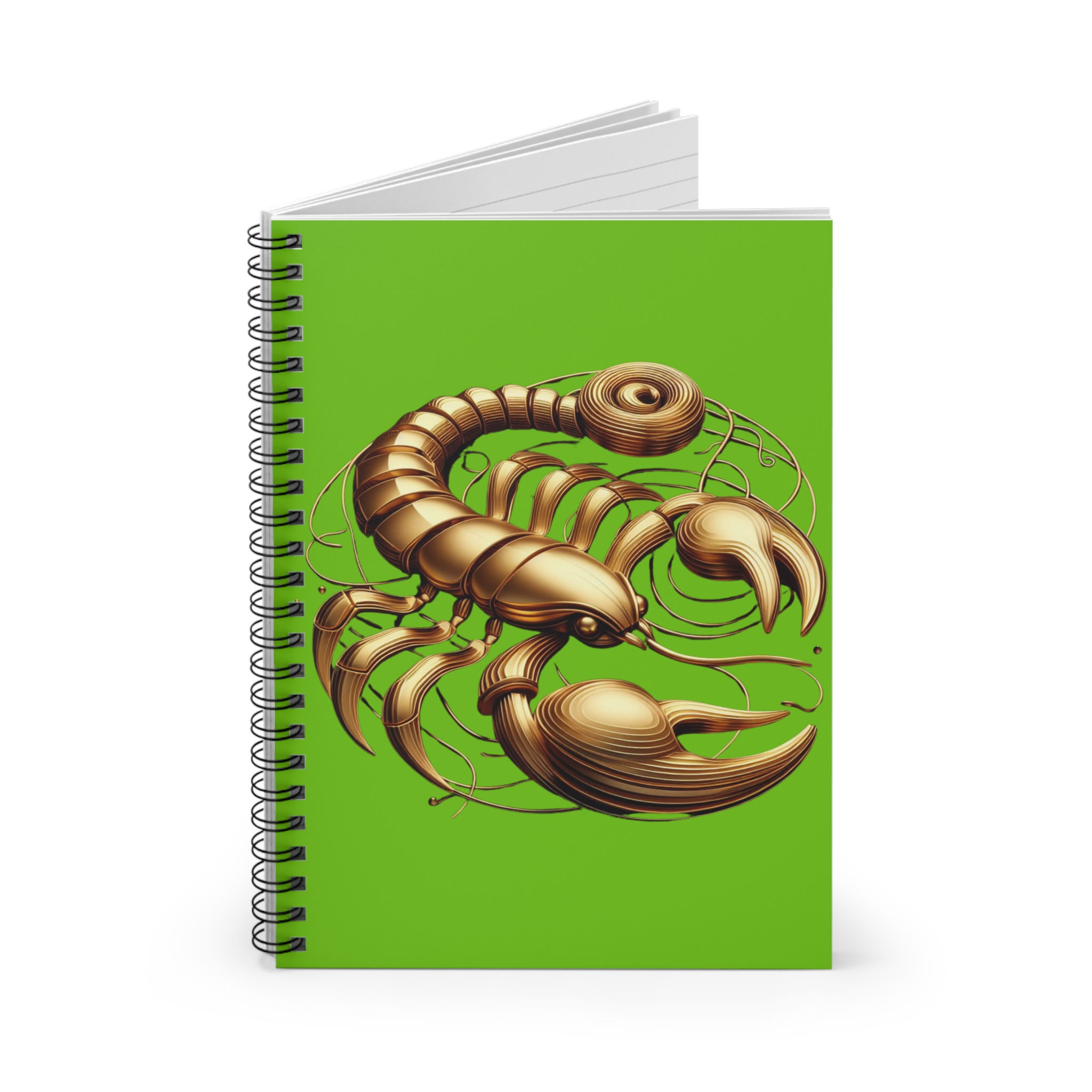 Scorpio (Symbol) Spiral Notebook - Green