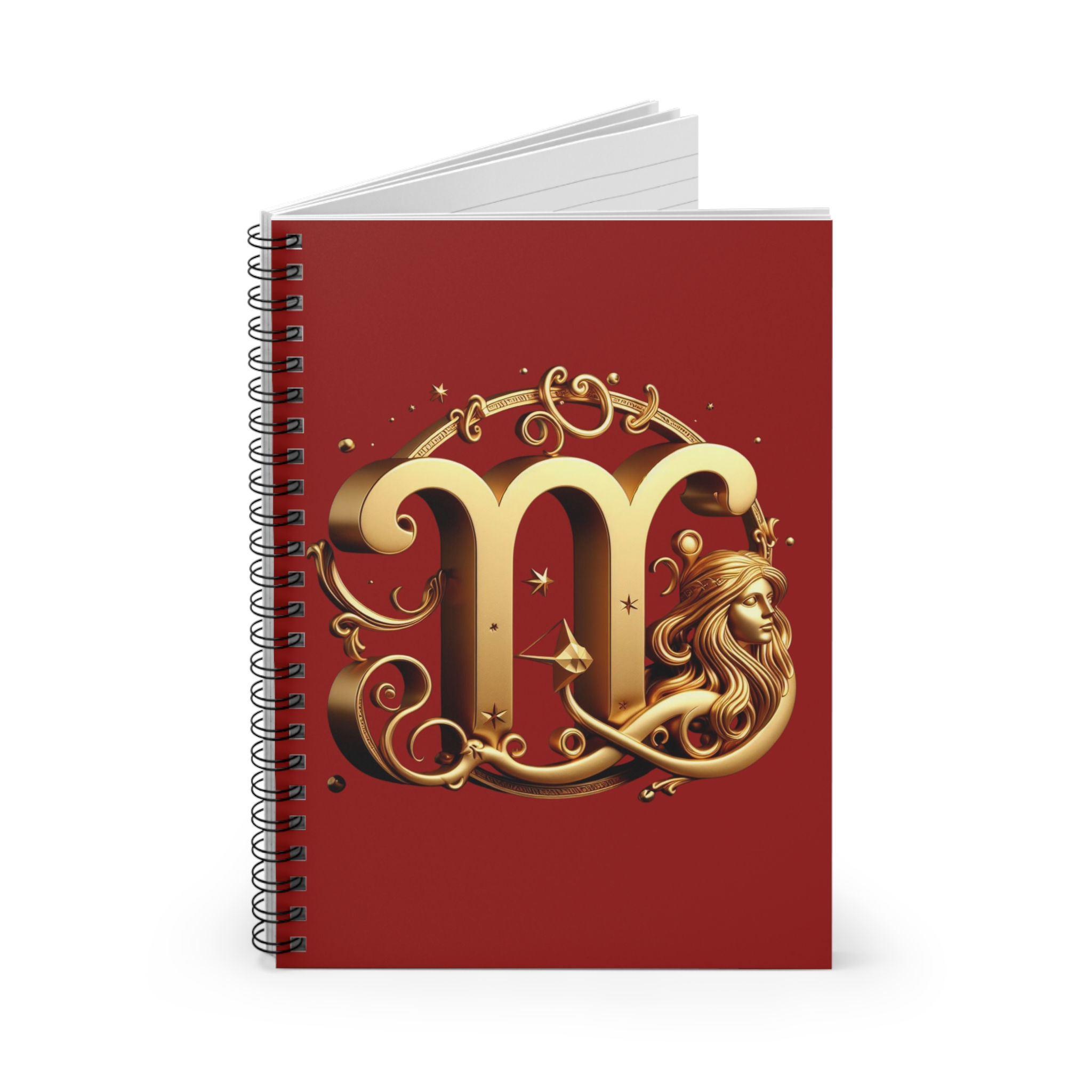 Virgo (Symbol) Spiral Notebook - Cherry Red