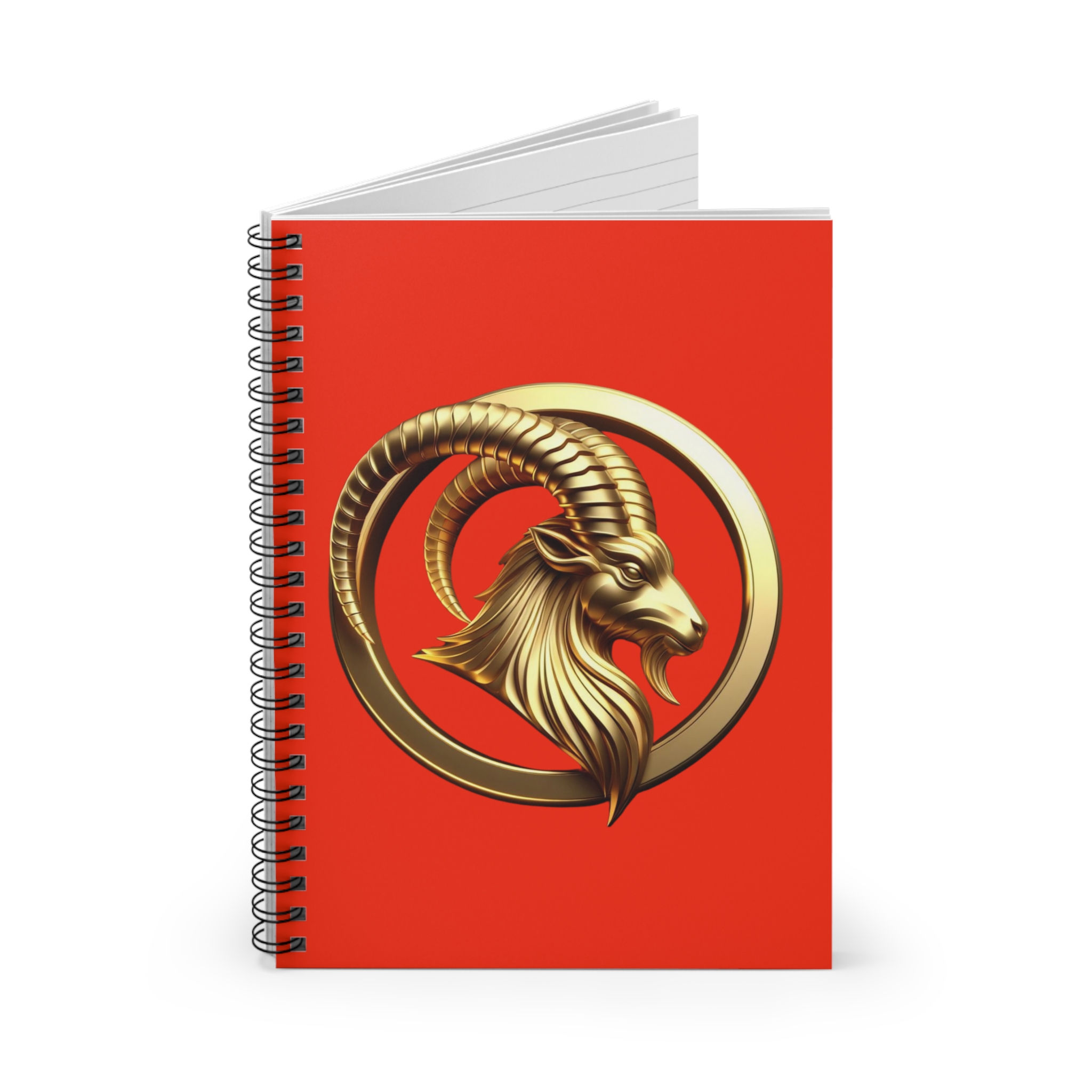 Capricorn (Symbol) Spiral Notebook - Ruby