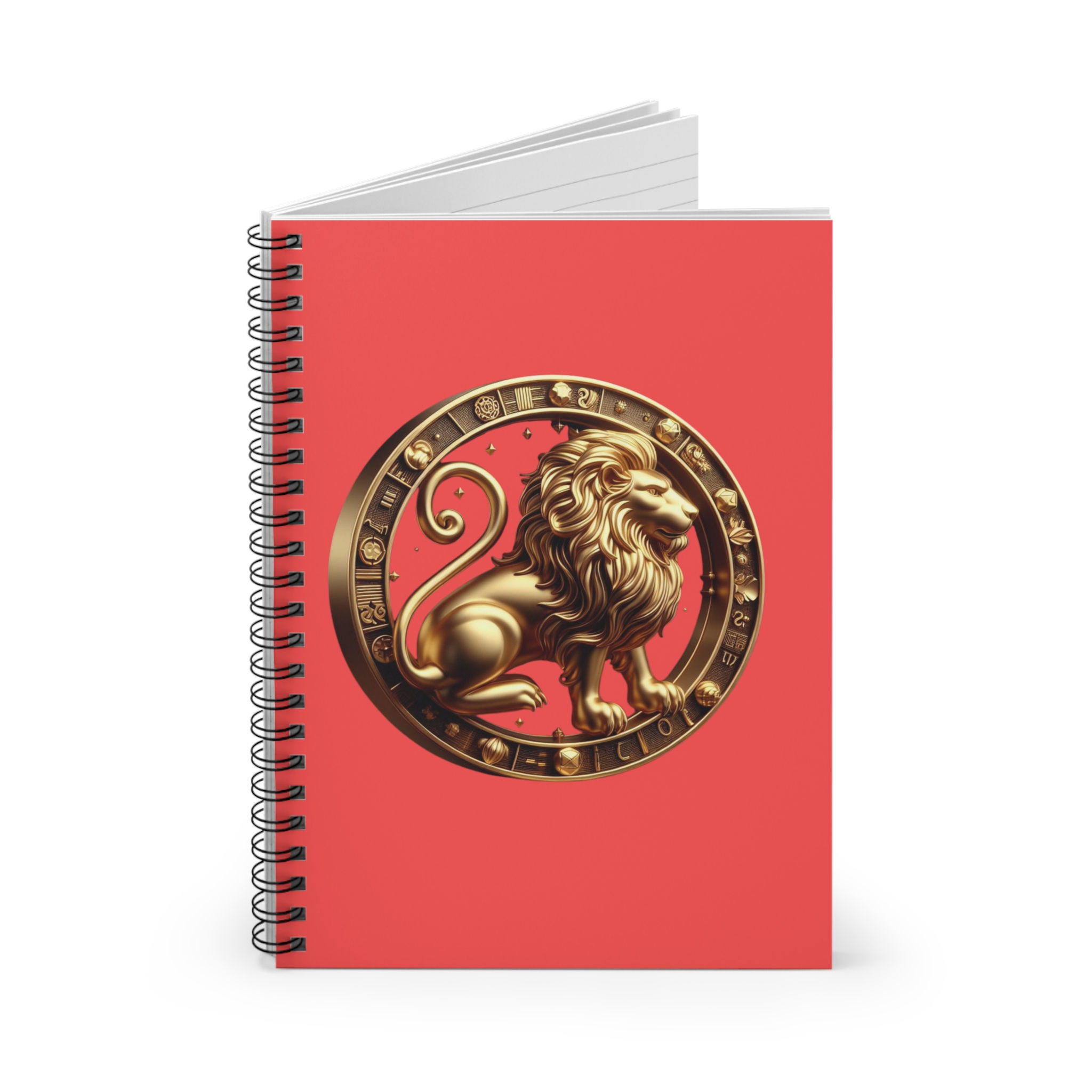 Leo (Symbol) Spiral Notebook - Carmine