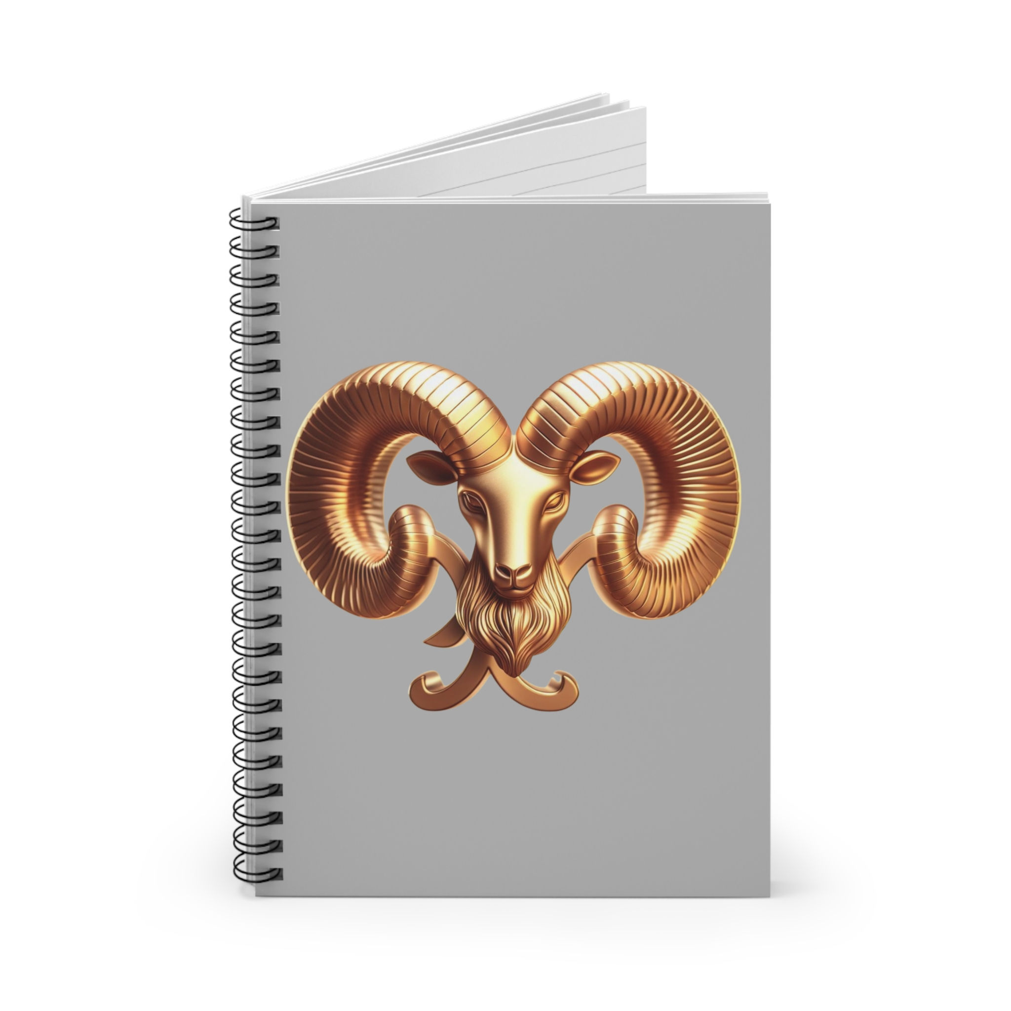 Aries (Symbol) Spiral Notebook - Dove Grey