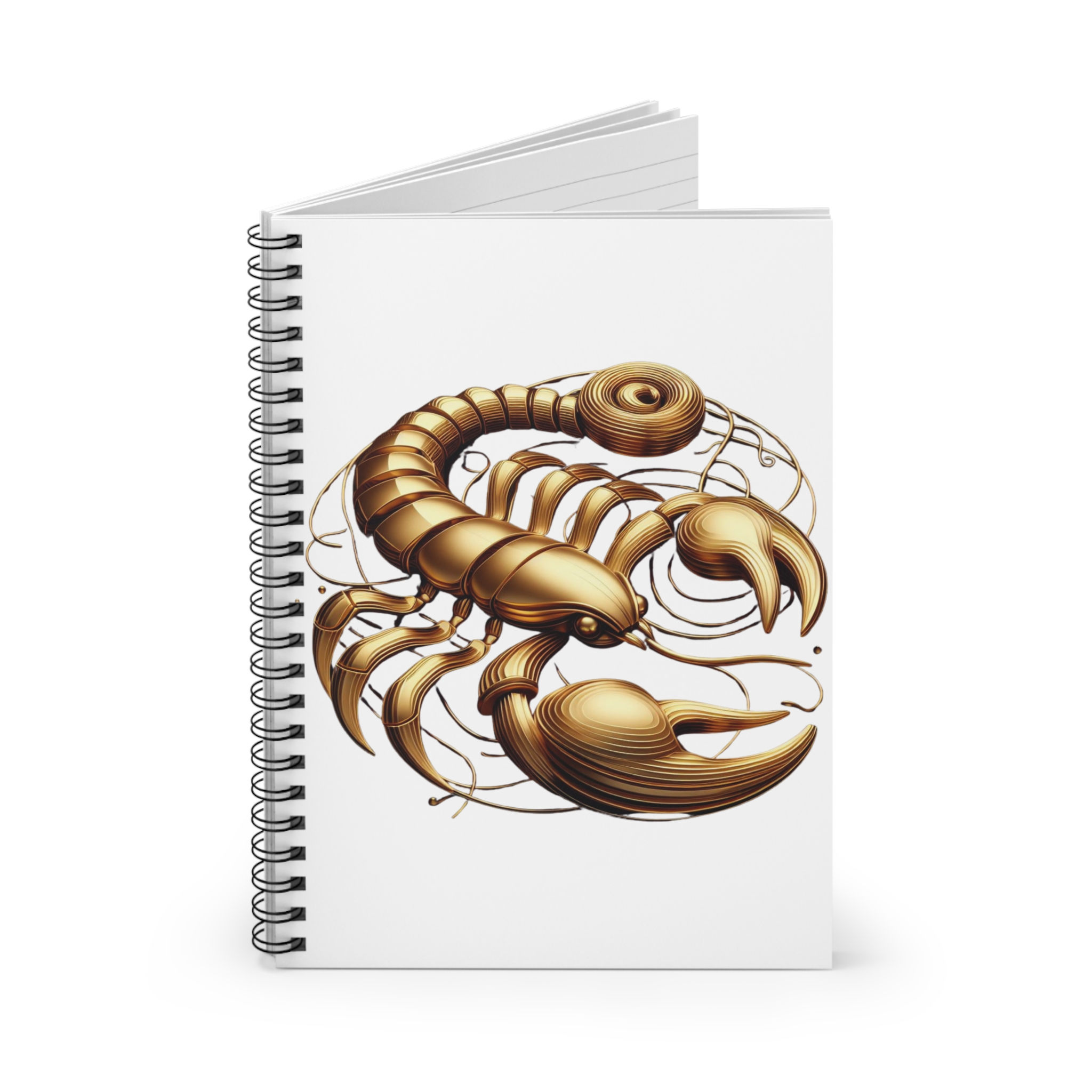 Scorpio (Symbol) Spiral Notebook - Snow White