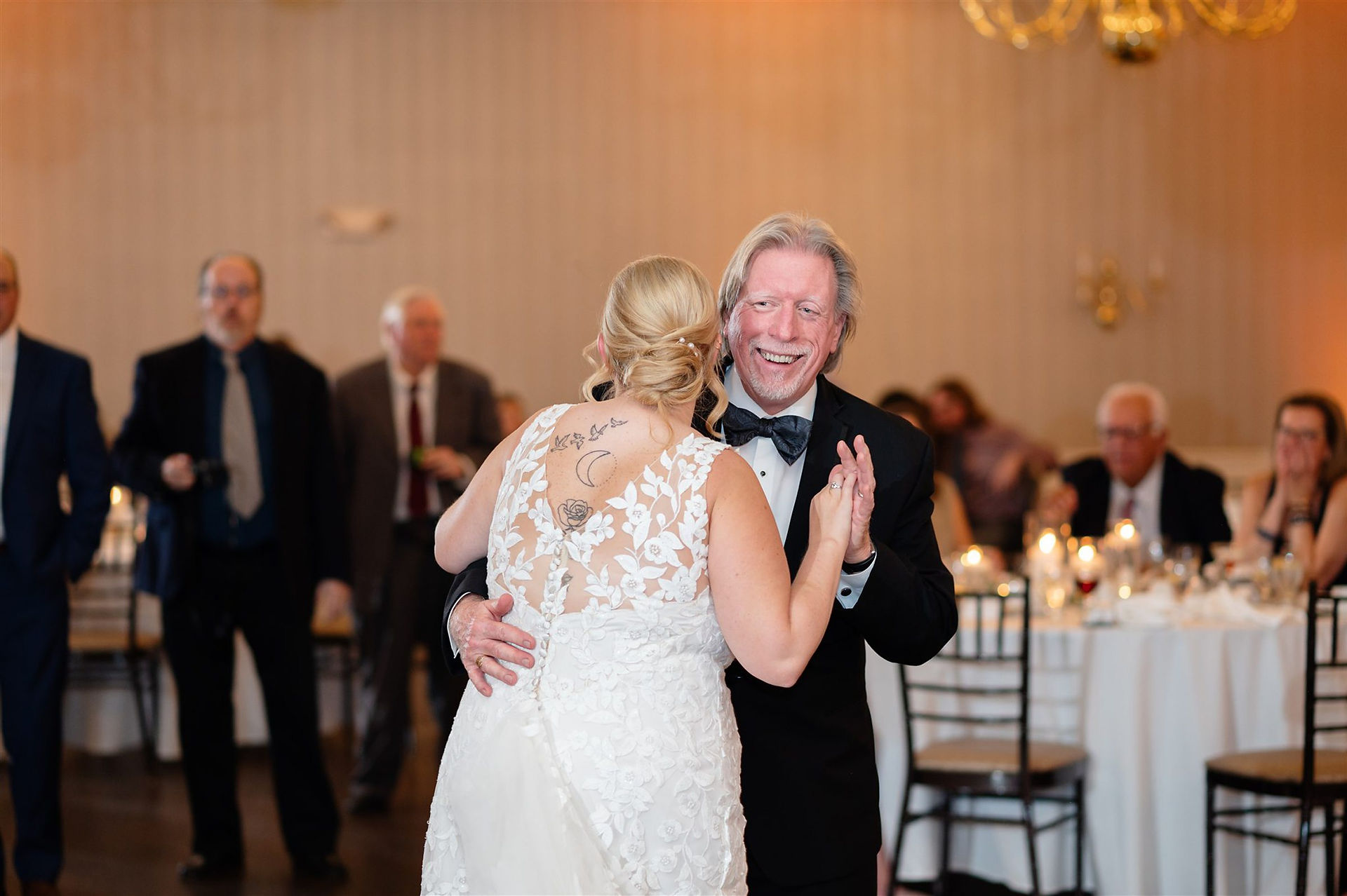 Wedding ballroom reception at the Chocksett Inn in Central MA
