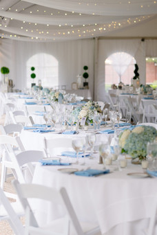 Tented reception at Misselwood at Endicott College