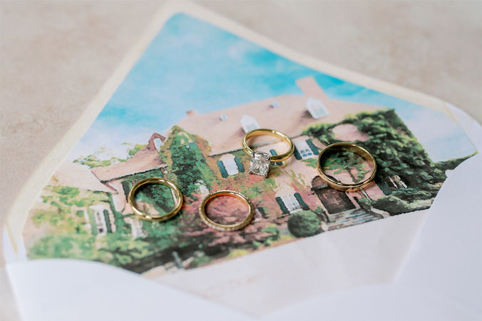 Custom envelope liner for Misselwood Wedding
