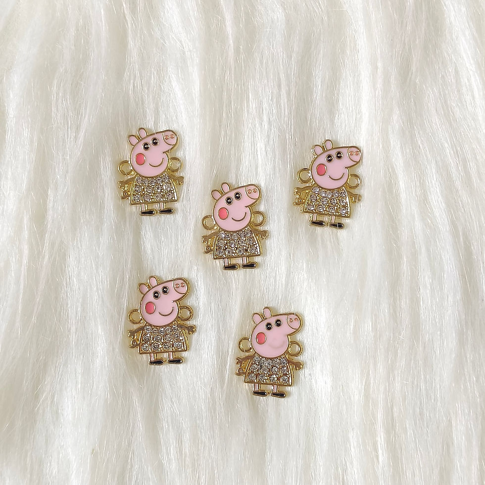 Diamond Pepa Pig Rakhi Charms