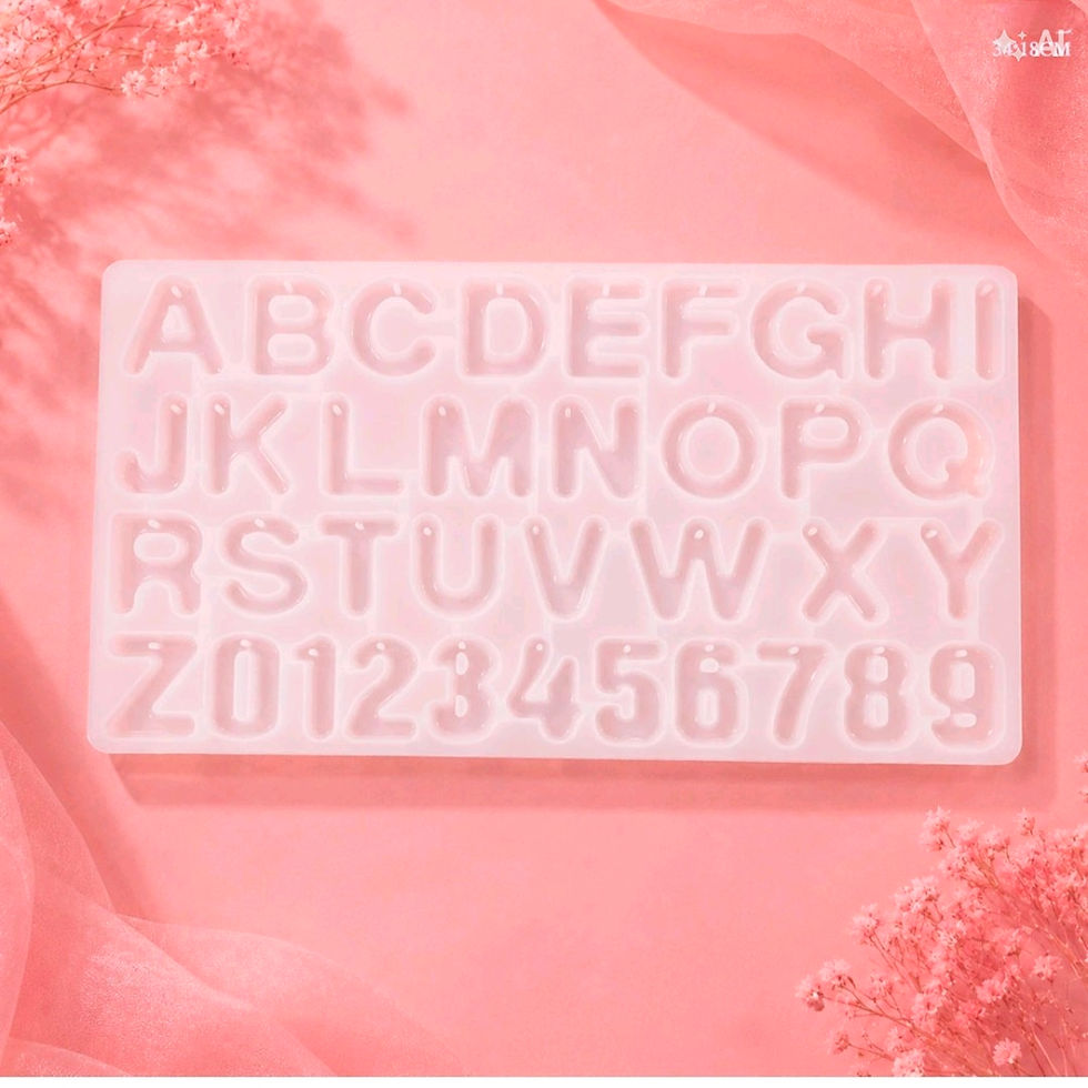 Alphabet Round Edges Silicone Mould for Resin Art Making
