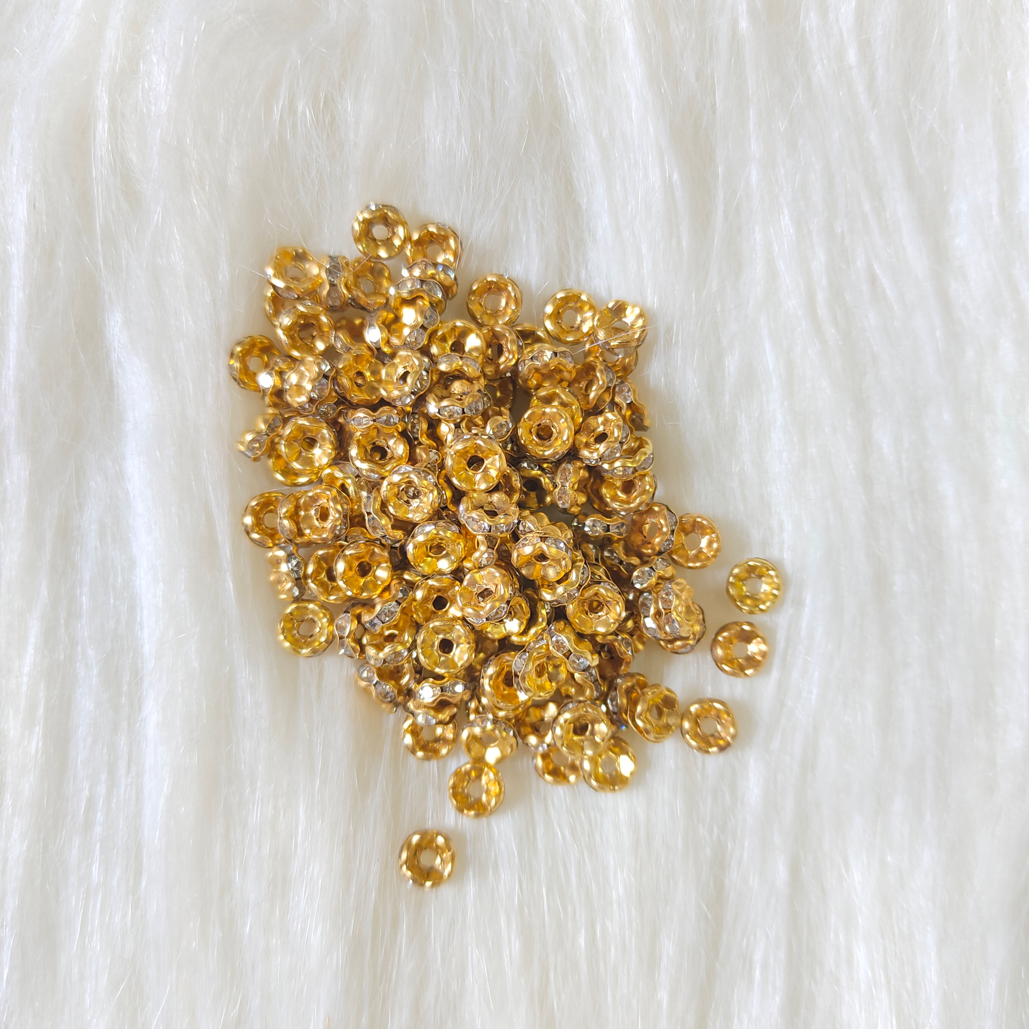 Golden Diamond Beads for Rakhi - 10gms