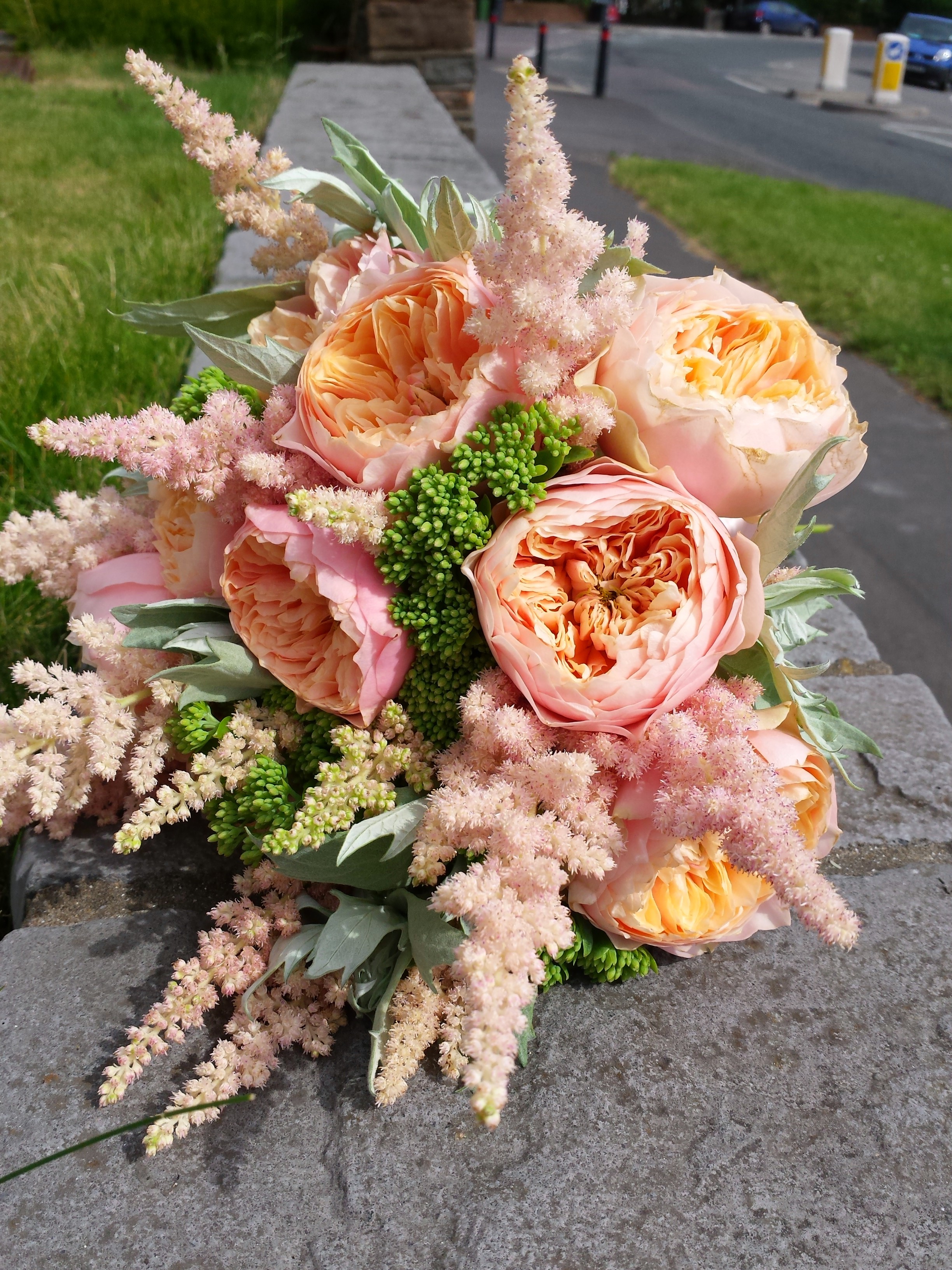Pink & Apricot Bridal Bouquet