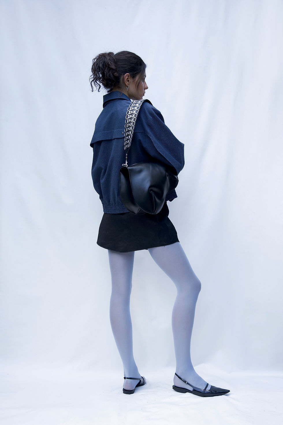 Thumbnail: DOUBLE CANNED SHOULDER BAG / BLACK