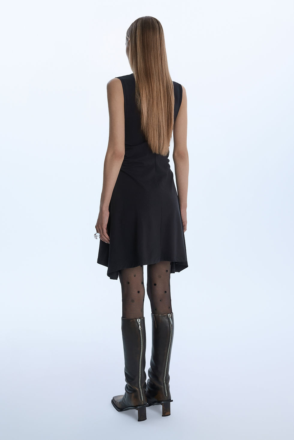 Thumbnail: STUDDED SHORT DRESS / BLACK