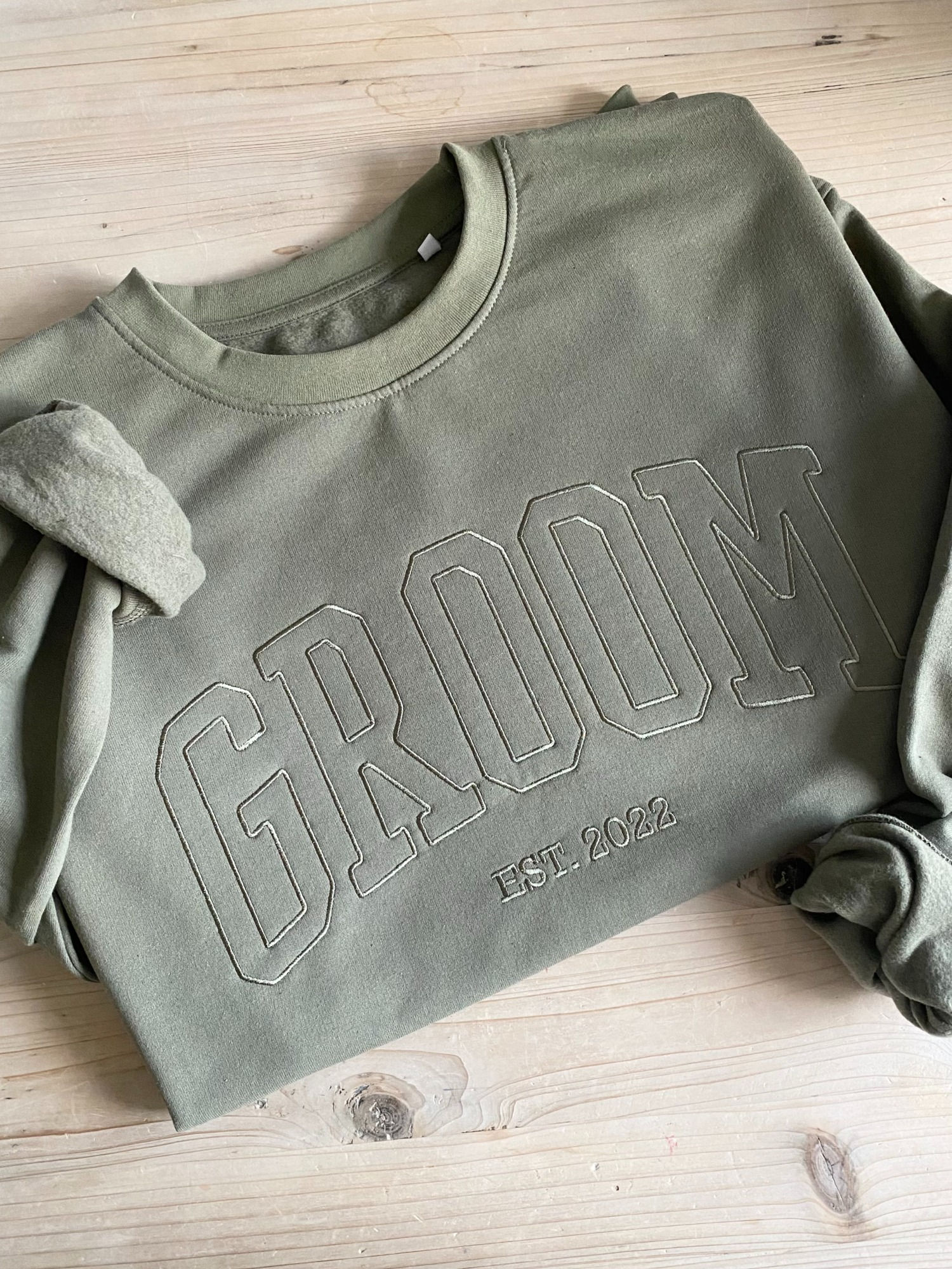 Men's Varsity Groom Sweatshirt - Khaki