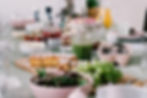 a healthy meal laid out on a table