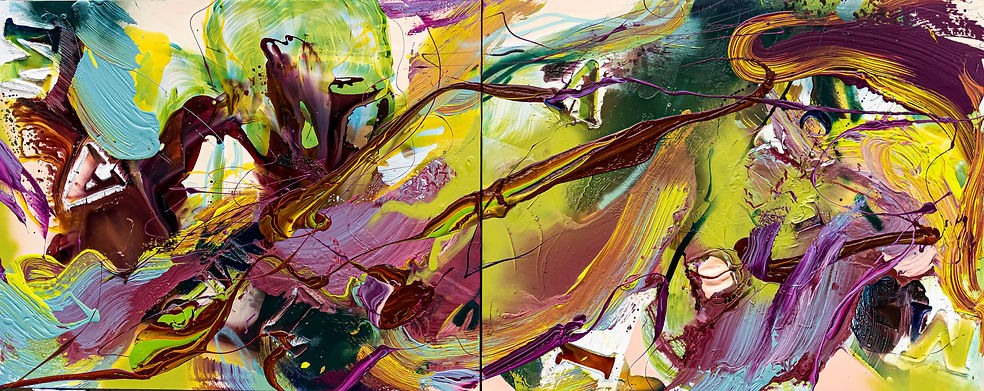 Calm 1200 x 3000mm mixed media on canvas