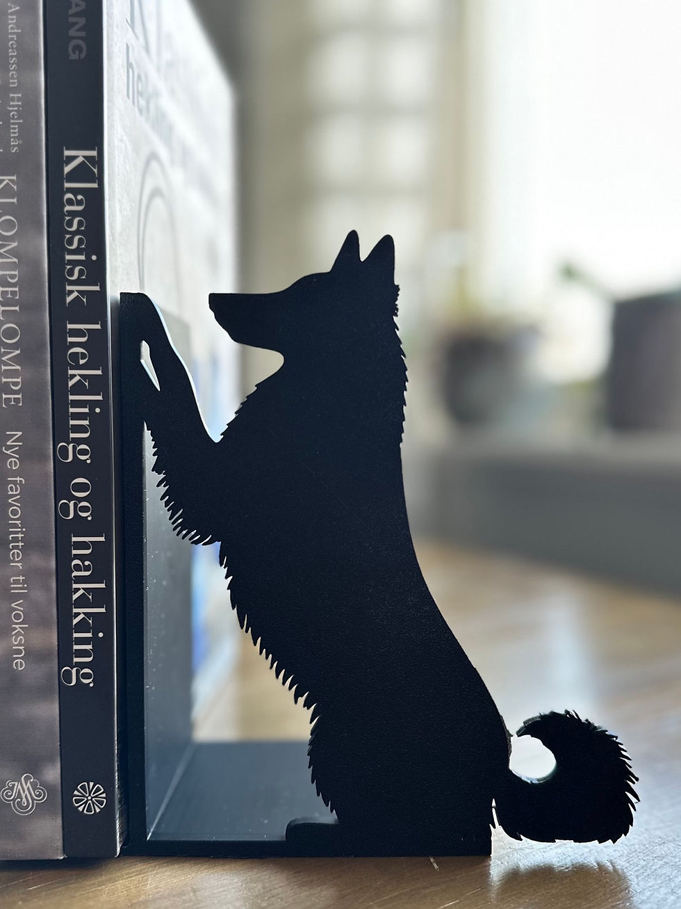 Sort bokstøtte, shetland sheepdog, 3d print