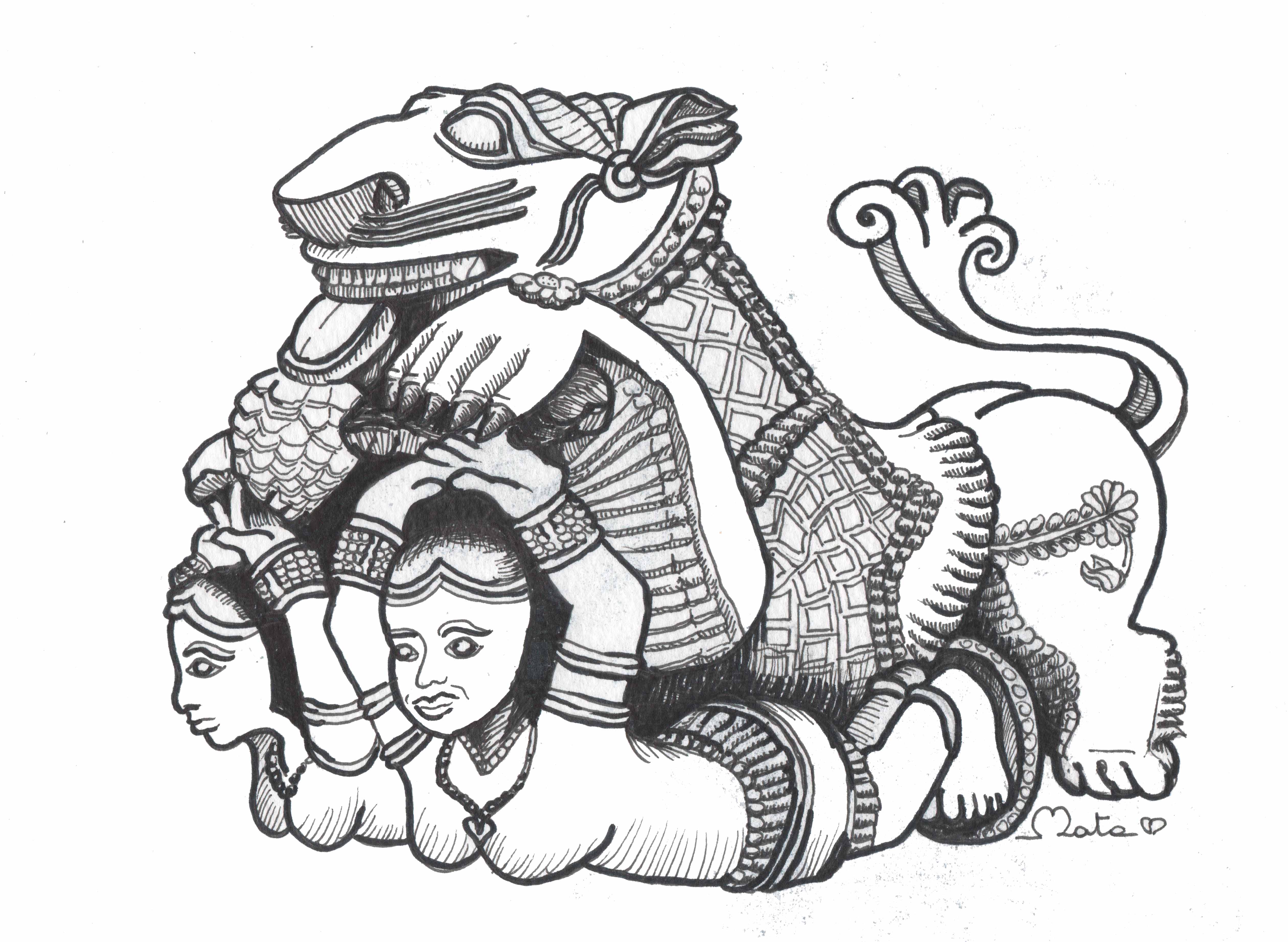 "A Dragon Desires" (Black & White)