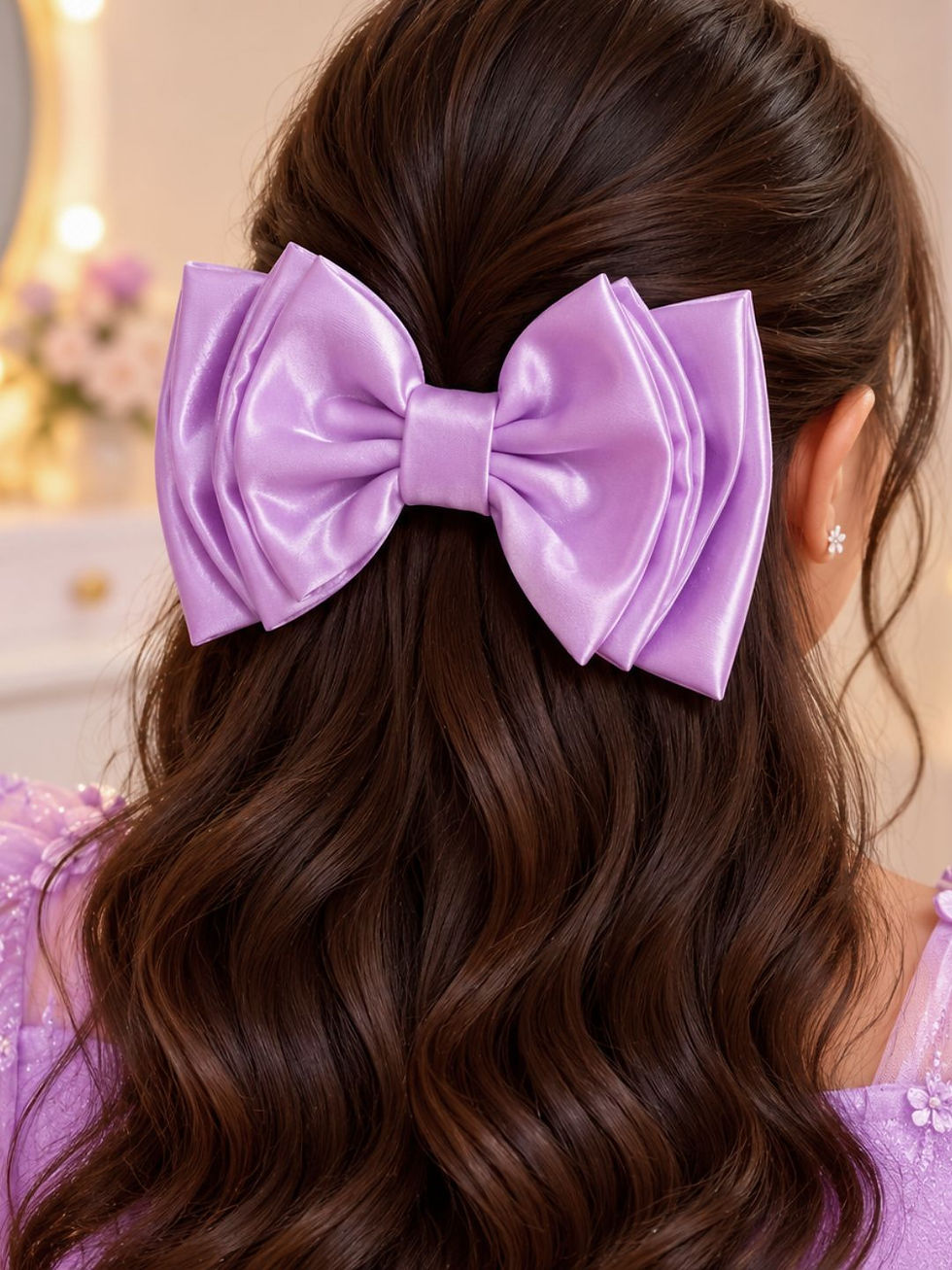 Thumbnail: Kamule Celeste Multi-Layer Satin Bow – Black (pack of 5)