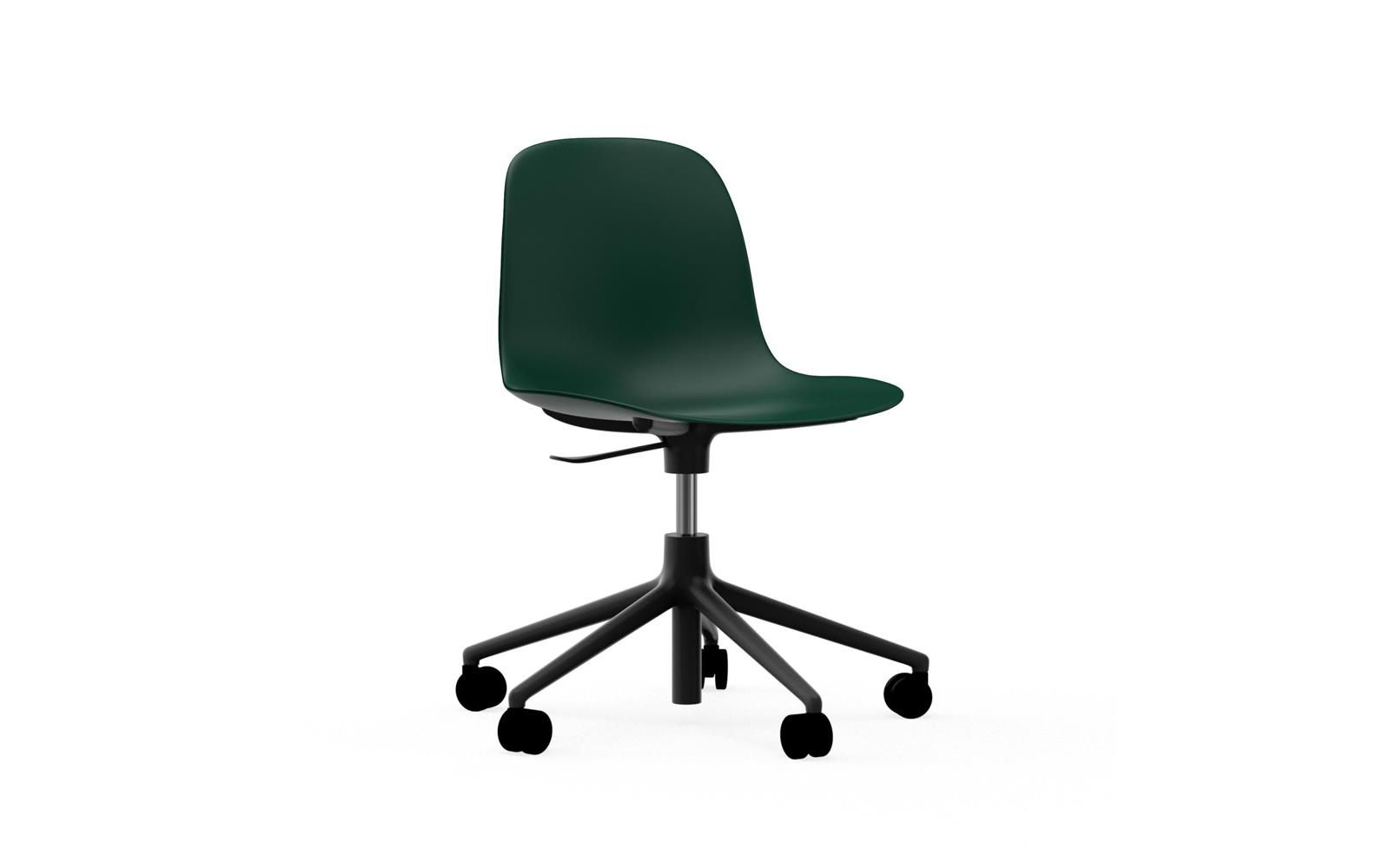 Form Chair Swivel on Casters (Black Aluminum)