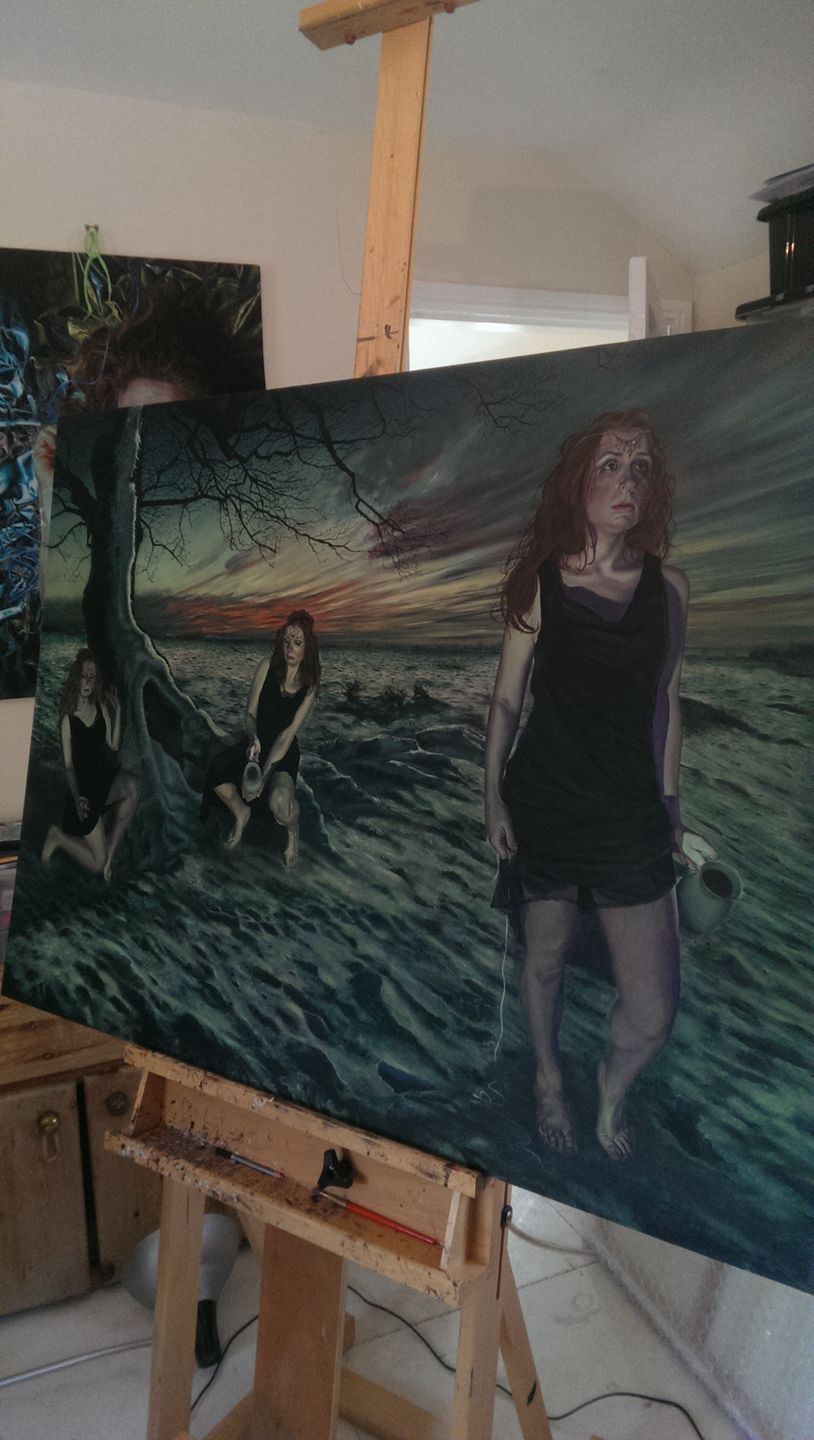 'The Norns' Oil on Canvas 2016 WIP