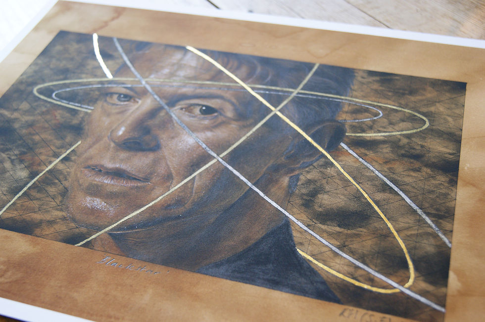 Thumbnail: 'Blackstar' Limited Edition Giclée Print, hand finished with 23ct gold leaf.