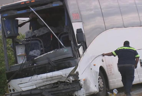 Tour Bus Crash on 60 Freeway Leaves 1 Dead, 32 Injured