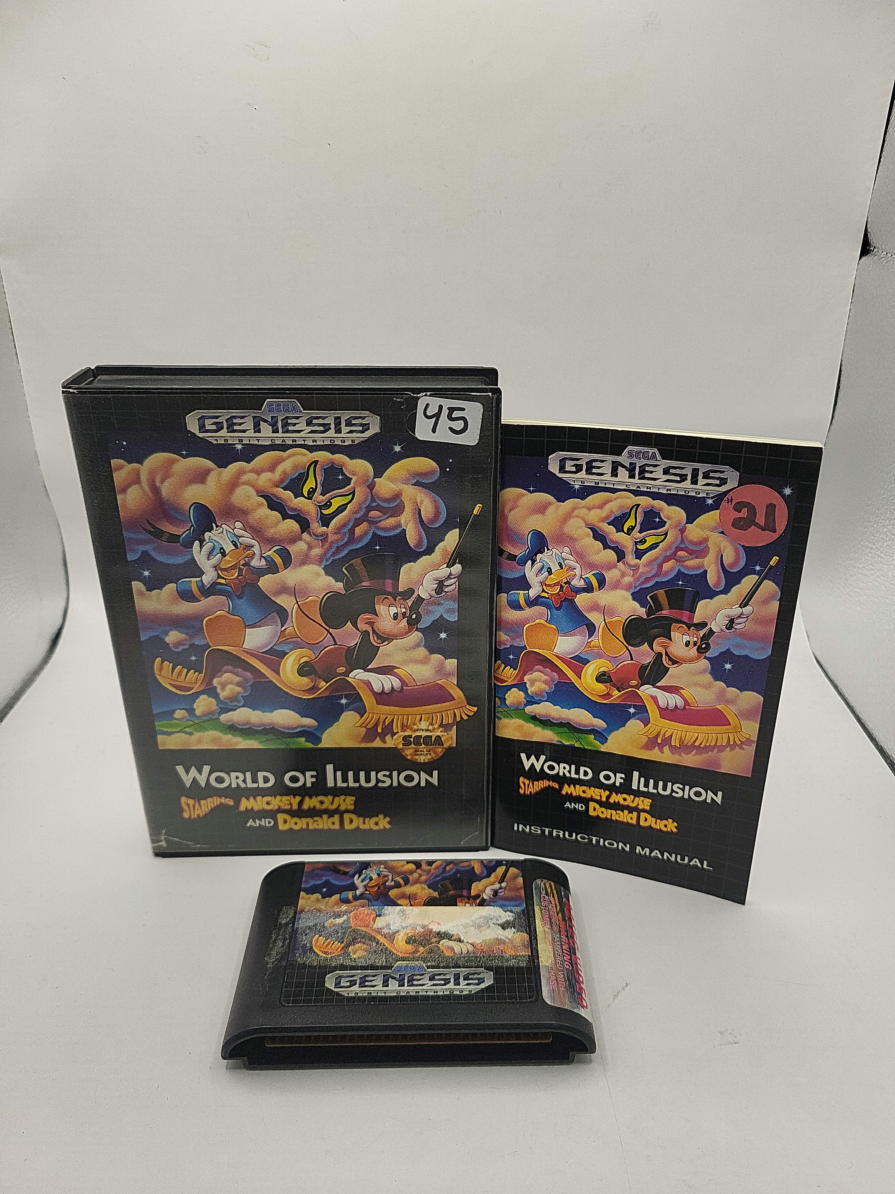 World of Illusion Mickey Mouse & Donald Duck - Sega Genesis 