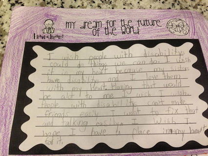 Sibling of Children with Special Needs Has a Dream