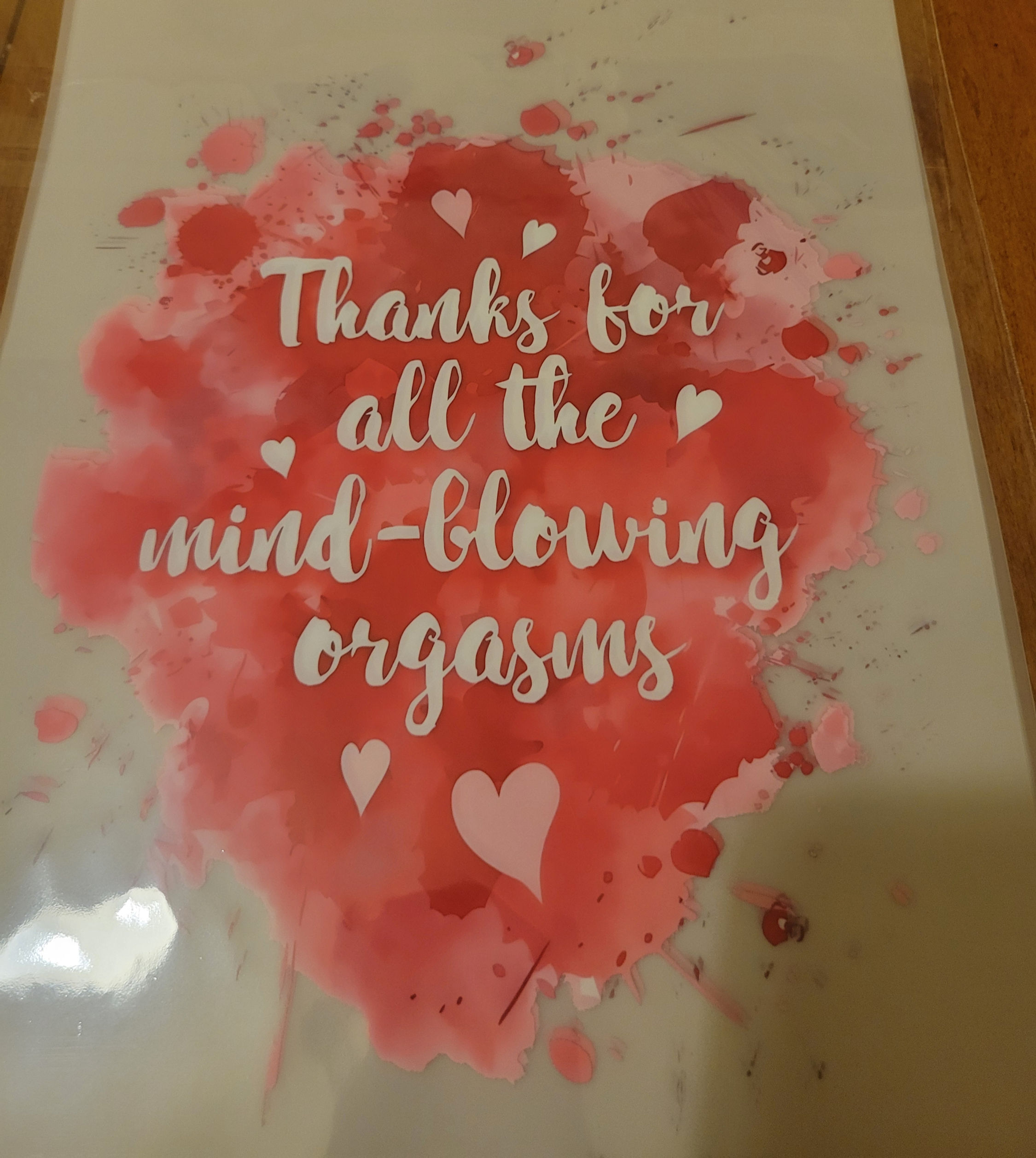 Text: Thanks for all the mind-blowing orgasms