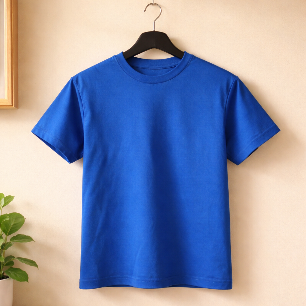 Youth Blue Cotton Tee - XS