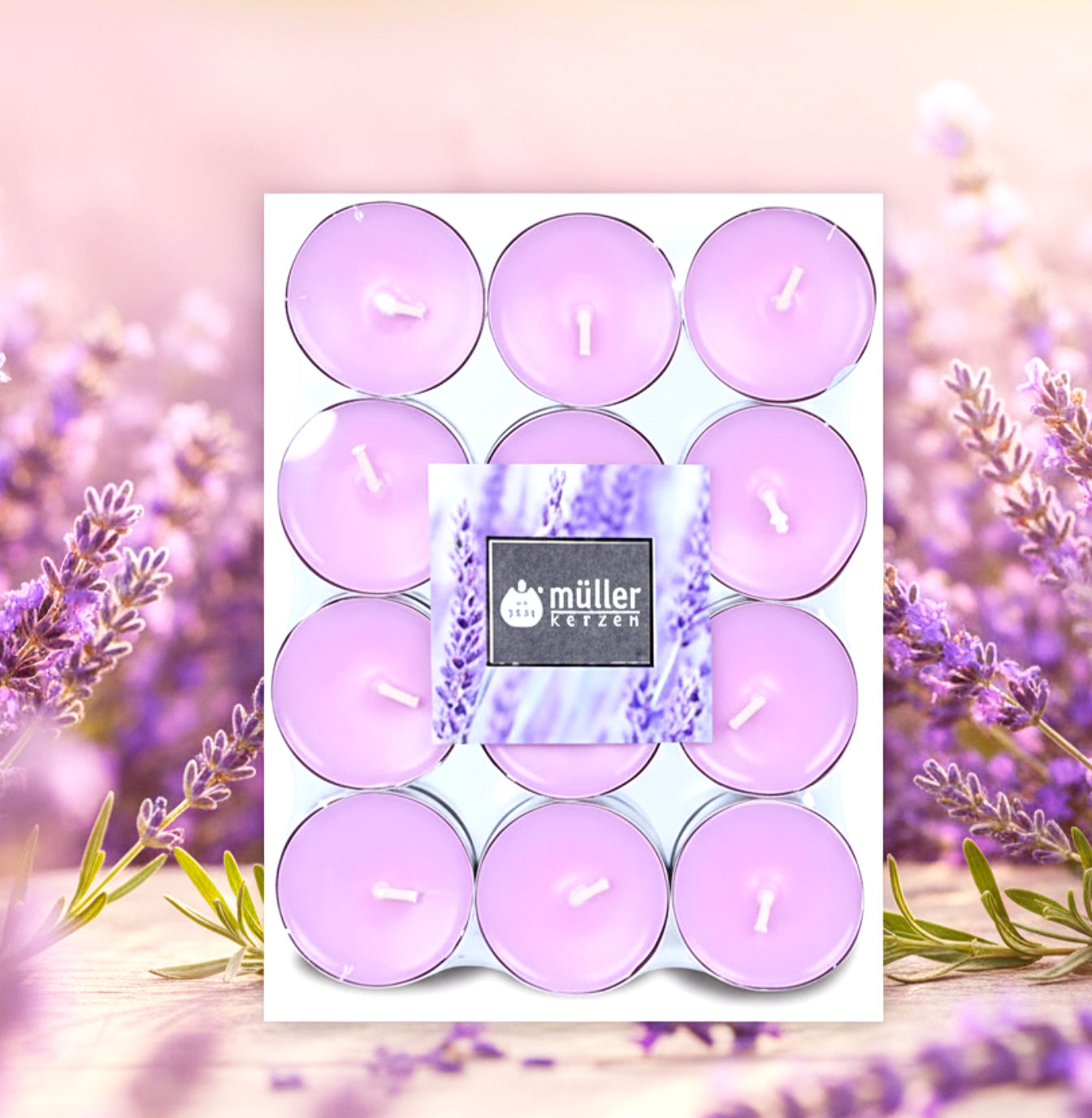 Lavender Tea Light Candles