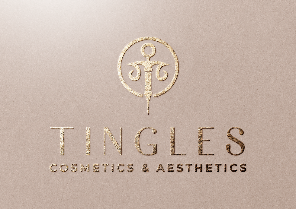Tingles Aesthetics_Main Logo_Gold Foil Mockup Graphic.png