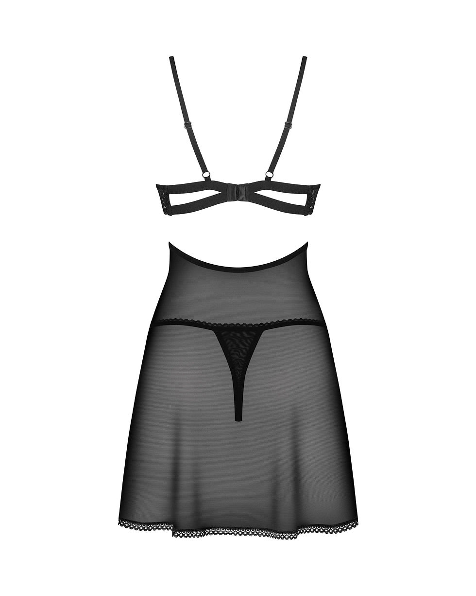 Thumbnail: Sheer Lace Babydoll Set Obsessive Nutris