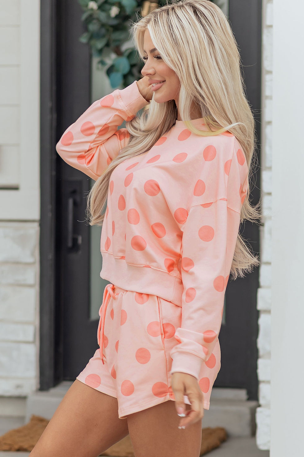 Thumbnail: Aadhya Shoulder Pullover Drawstring Shorts