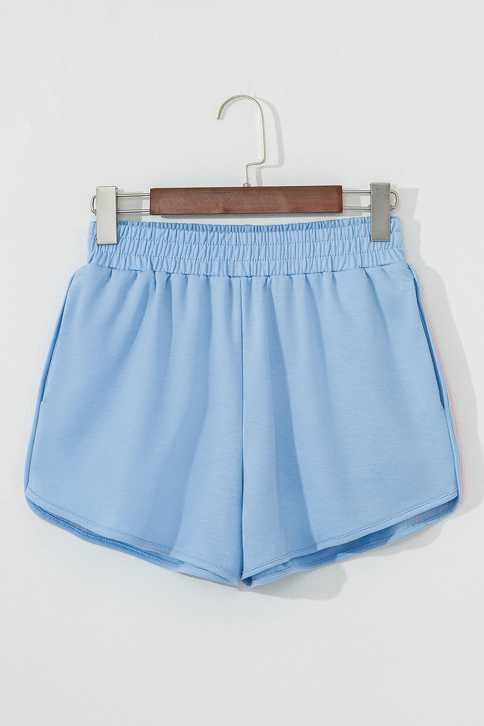 Thumbnail: April Color Stripes Elastic High Waist Active Shorts