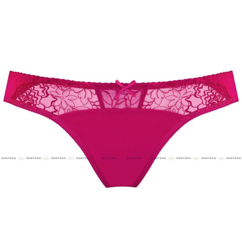 Thumbnail: Semi Sheer Low Rise Bikini Panty Gorteks Pamela Pink