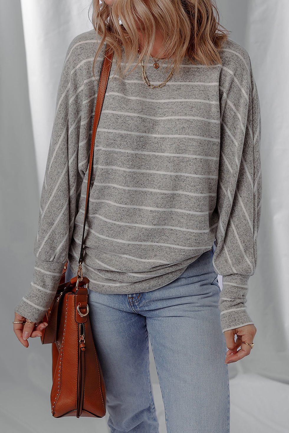 Thumbnail: Bella Stripe Dolman Sleeve Top