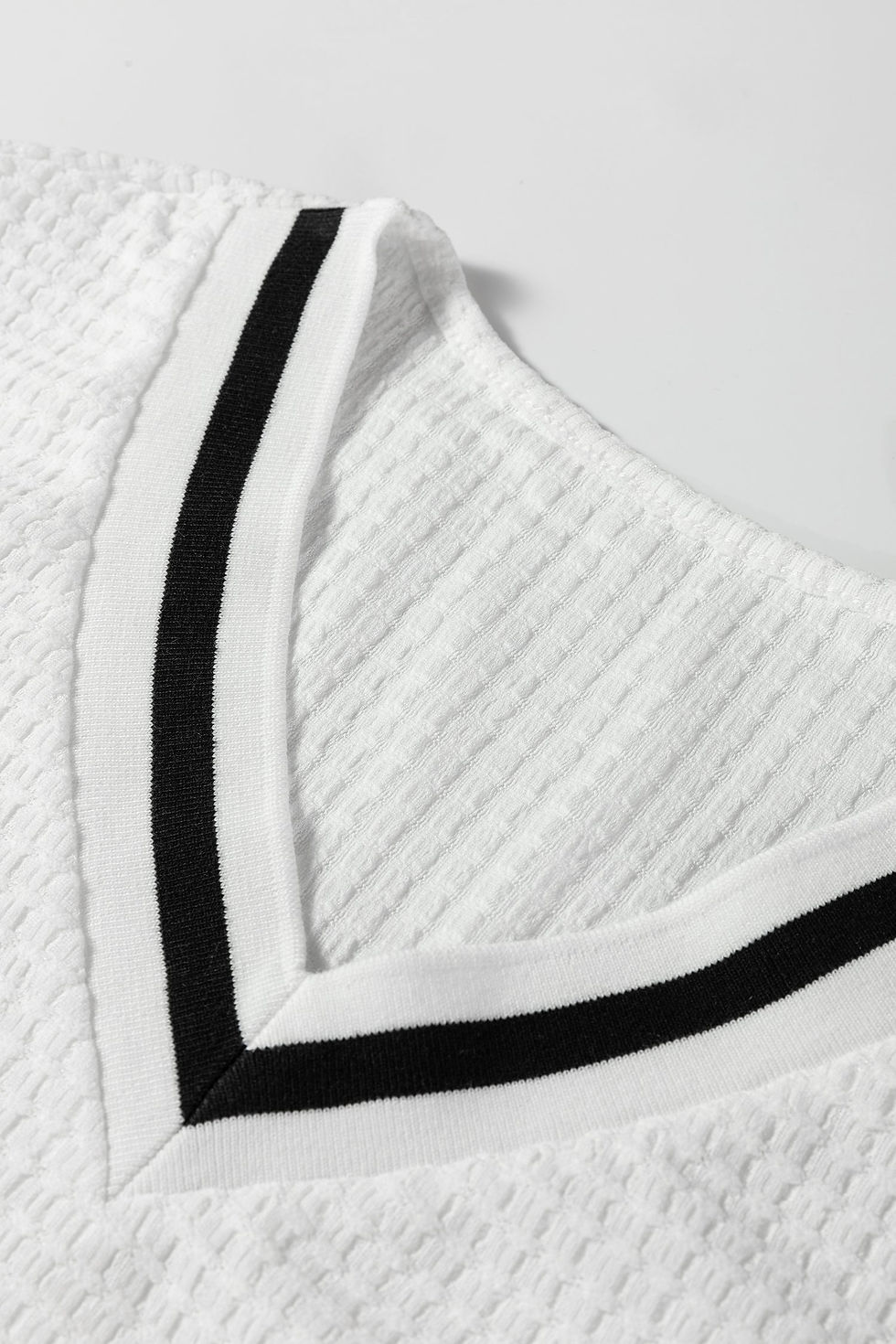 Thumbnail: Greta Trim Pullover Waffle Top