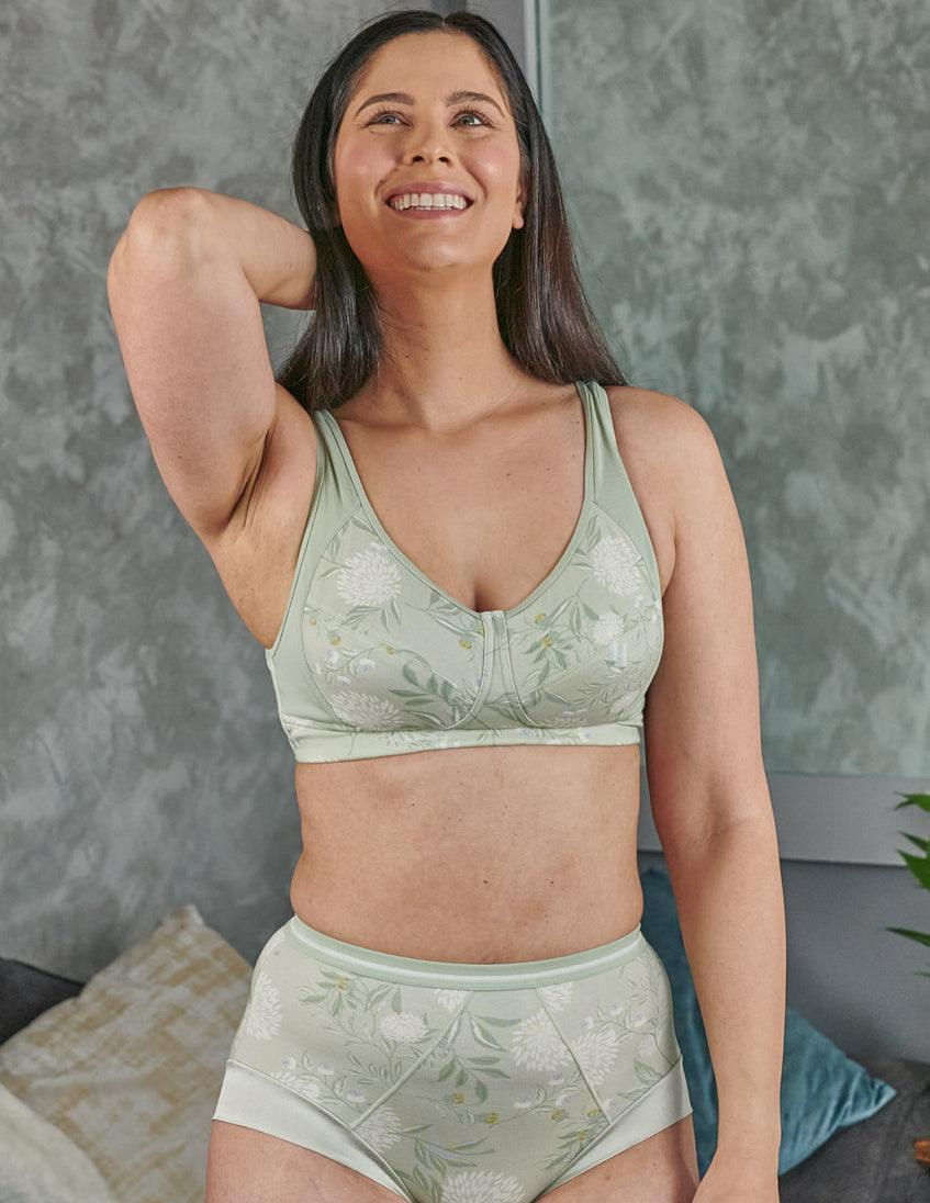 Thumbnail: Valentina - Silk Back Support Full Cup Non Wire Organic Cotton Bra