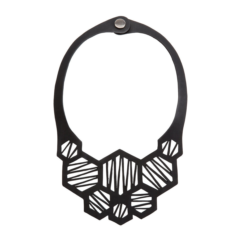 Honeycomb Recycled Rubber Necklace