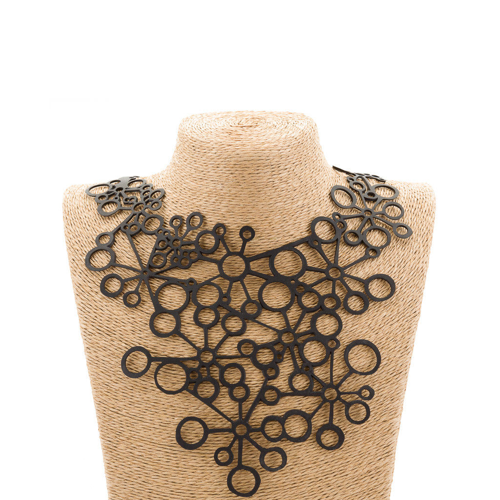 Octa Handcraft Black Statement Necklace