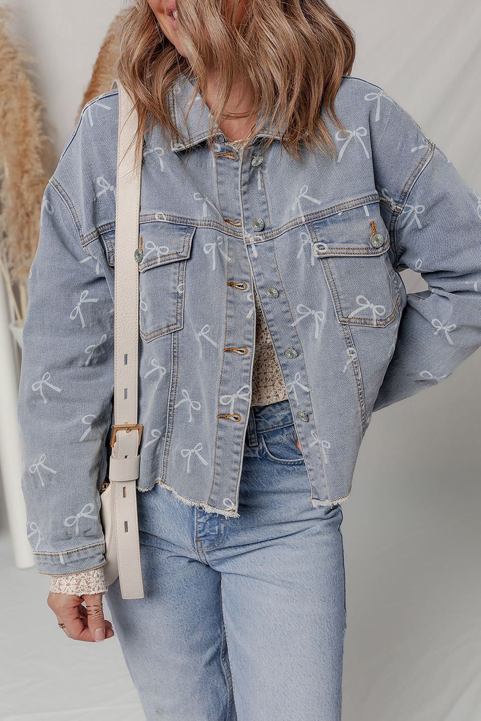 Thumbnail: Amelia Wash Raw Hem Jacket