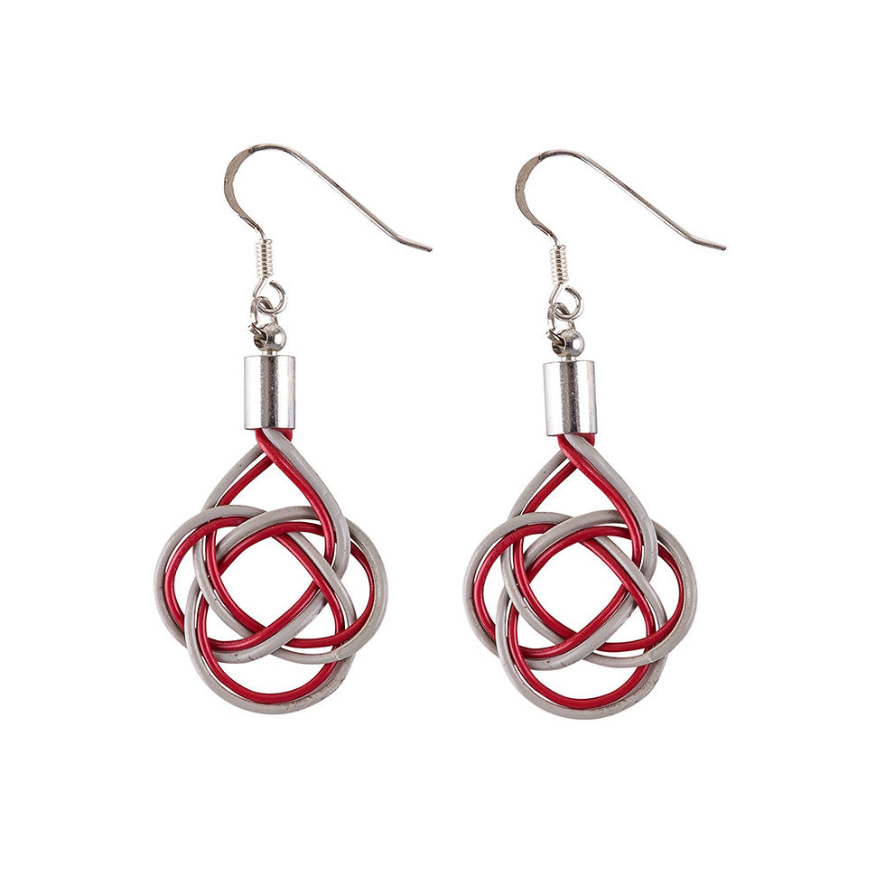 Thumbnail: Celtic Hand Woven Electrical Wire Earrings (3 Colours Available)