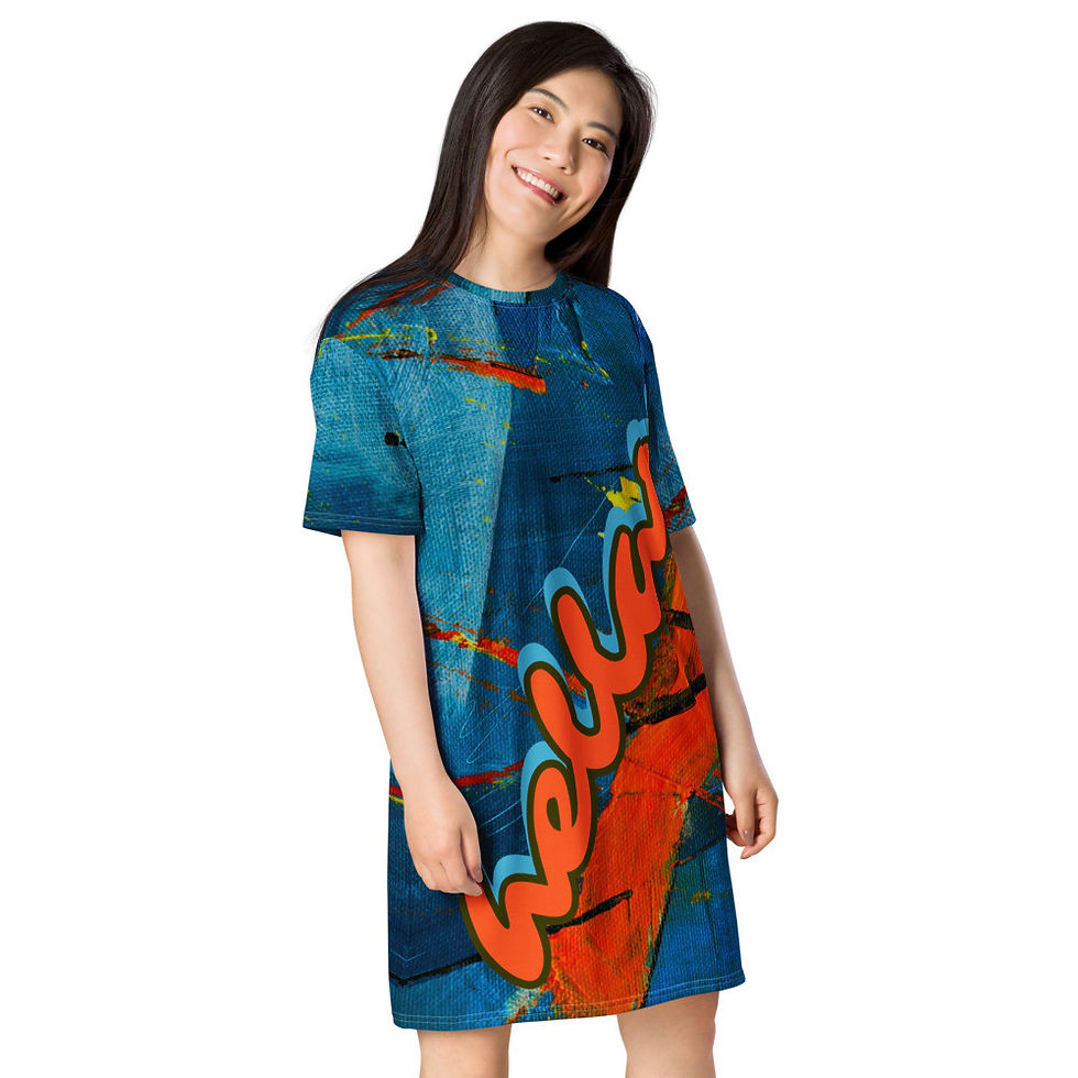 Thumbnail: SUNSETS T-shirt Dress by Gianneli