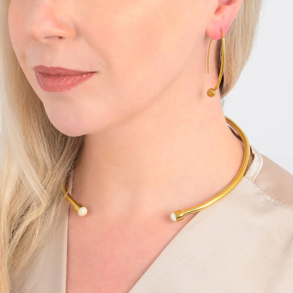 Thumbnail: Kushikamana Recycled Brass Choker (2 Colours)